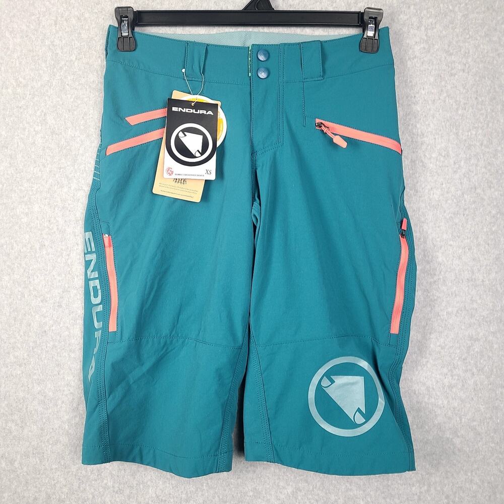 Endura Women's SingleTrack II MTB Cycling Shorts XS Spruce Green NWT E8116